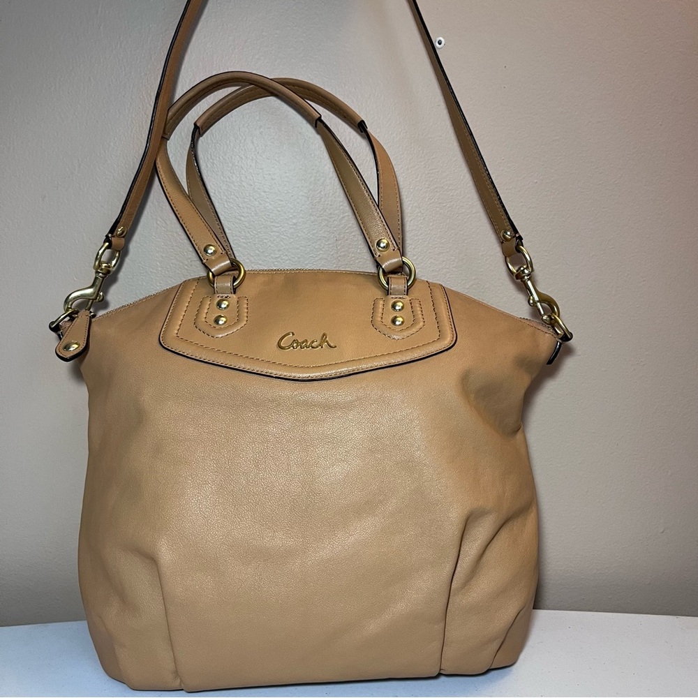 🎉 HP 🎉 Coach Ashley North/South Leather Carryall Handbag